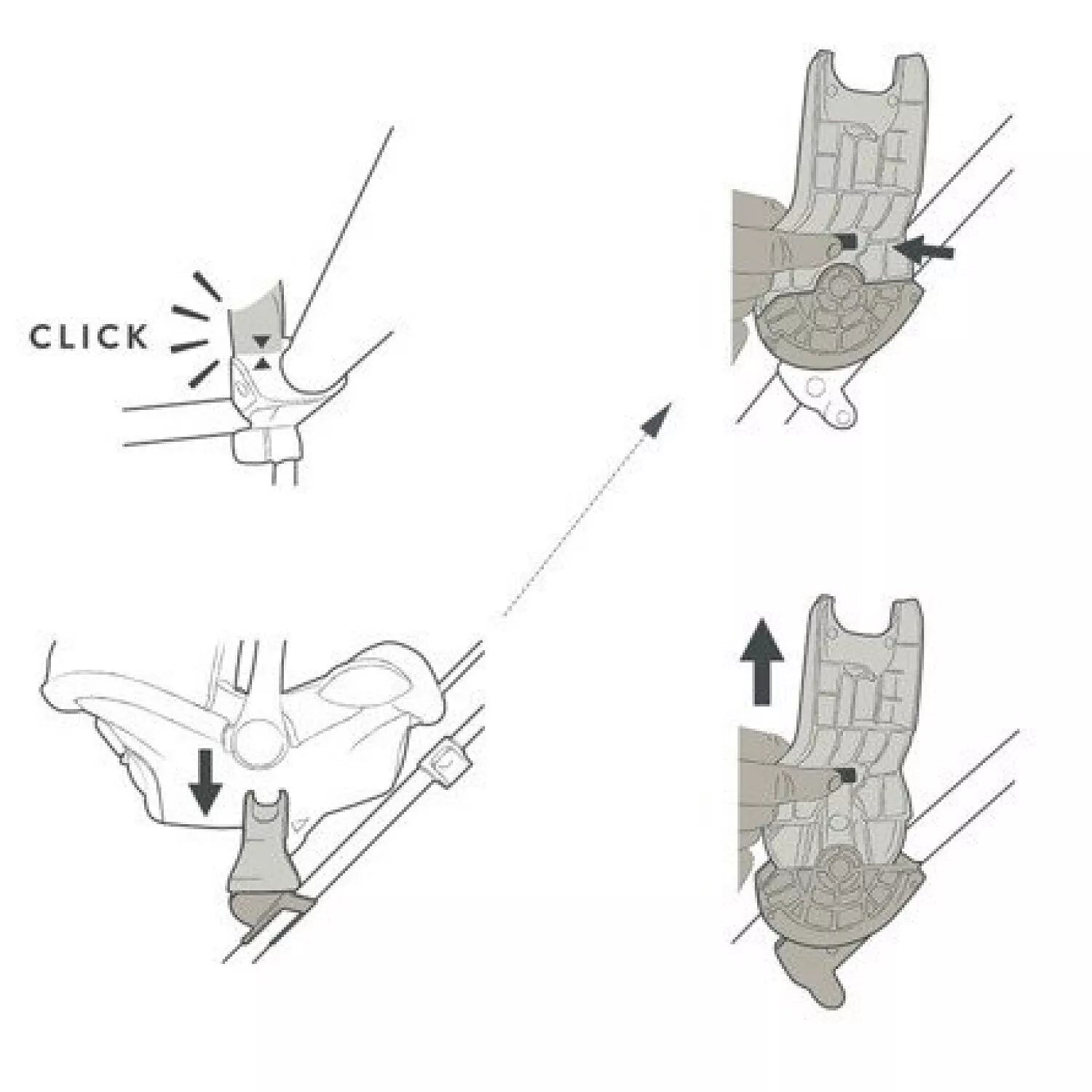 Adapteriai autokėdutei MaxiCosi, COSMO ir kiti