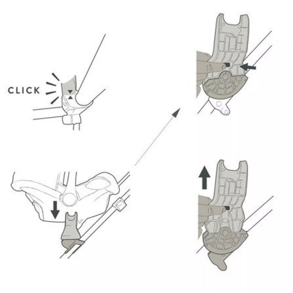Adapteriai autokėdutei MaxiCosi, COSMO ir kiti