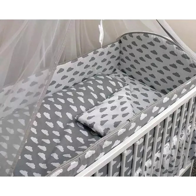 Apsaugėlė lovytei  Ankras 360 cm CHMURKI Grey