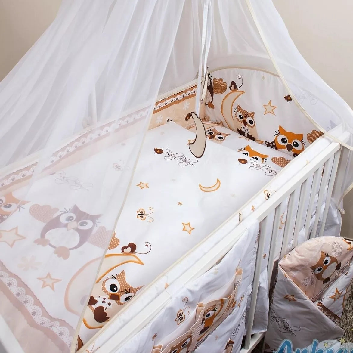 Apsaugėlė lovytei- Ankras SOWY Beige 360 cm