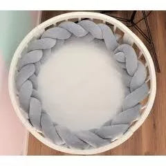 Apsaugėlė lovytei Pynė Belisima VELVET Blue/Grey 230 cm