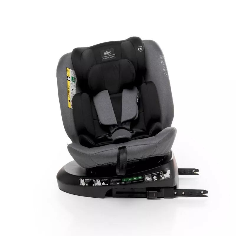 Autokėdutė 4baby MATT-FIX 360°(40-150 cm) Graphite