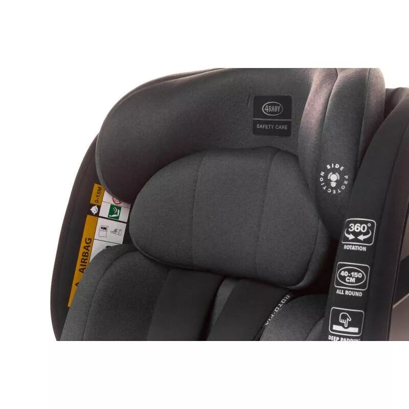 Autokėdutė 4baby ROTO-FIX 360°(40-150 cm) Graphite