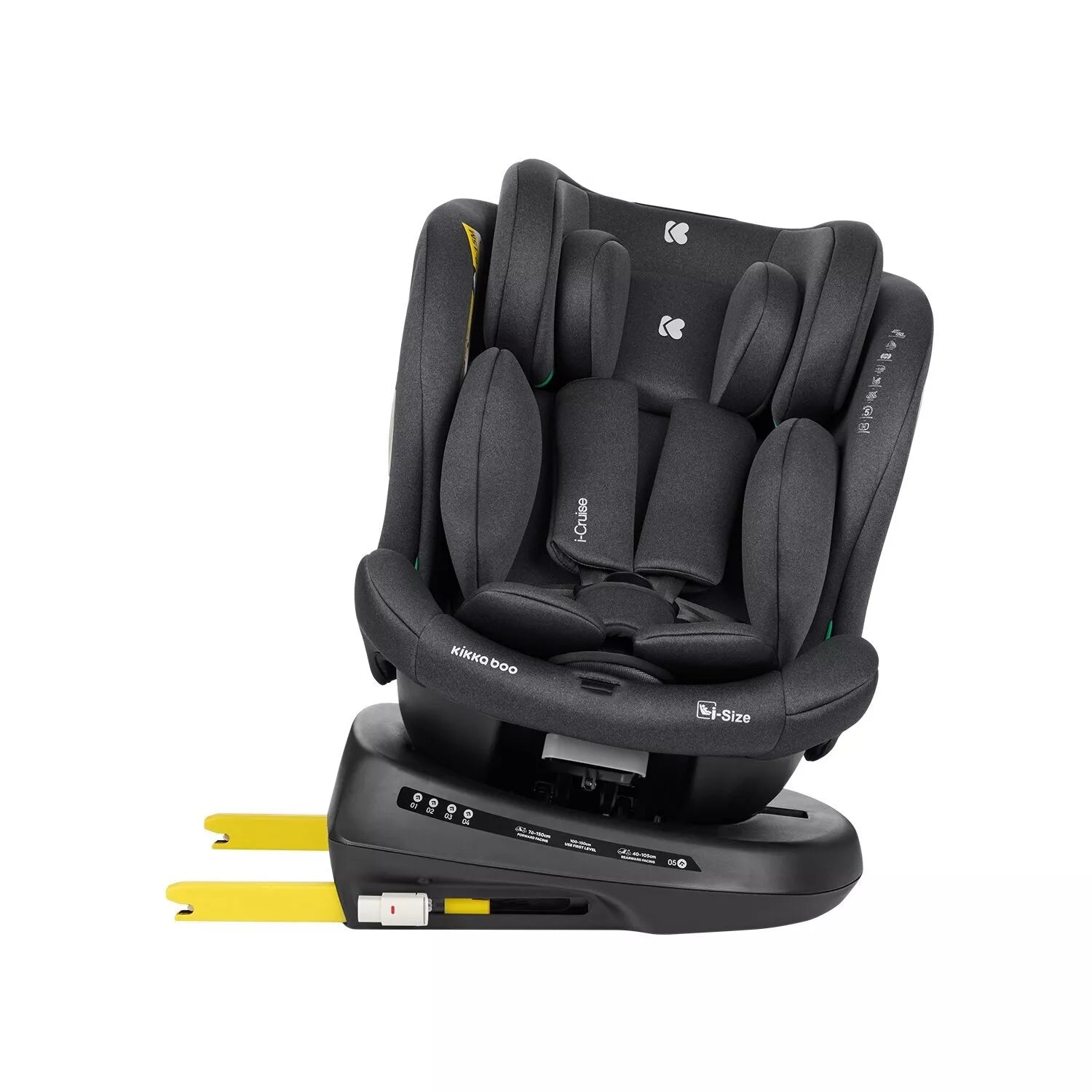 Automobilinė kėdutė Kikka Boo I-CRUISE  i-SIZE, 40-150 cm Grey