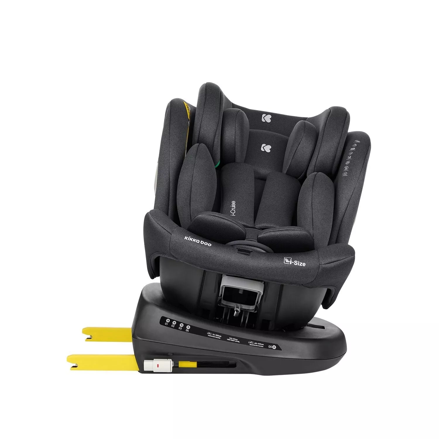 Automobilinė kėdutė Kikka Boo I-CRUISE  i-SIZE, 40-150 cm Grey