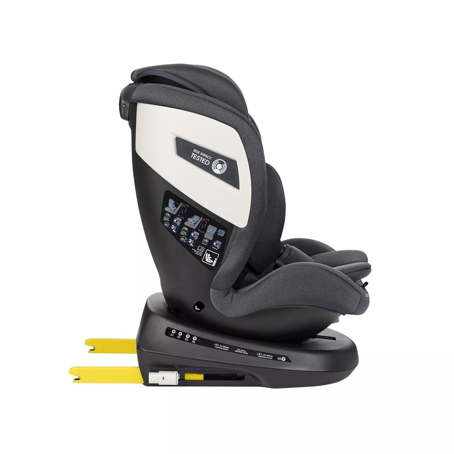 Automobilinė kėdutė Kikka Boo I-CRUISE  i-SIZE, 40-150 cm Grey