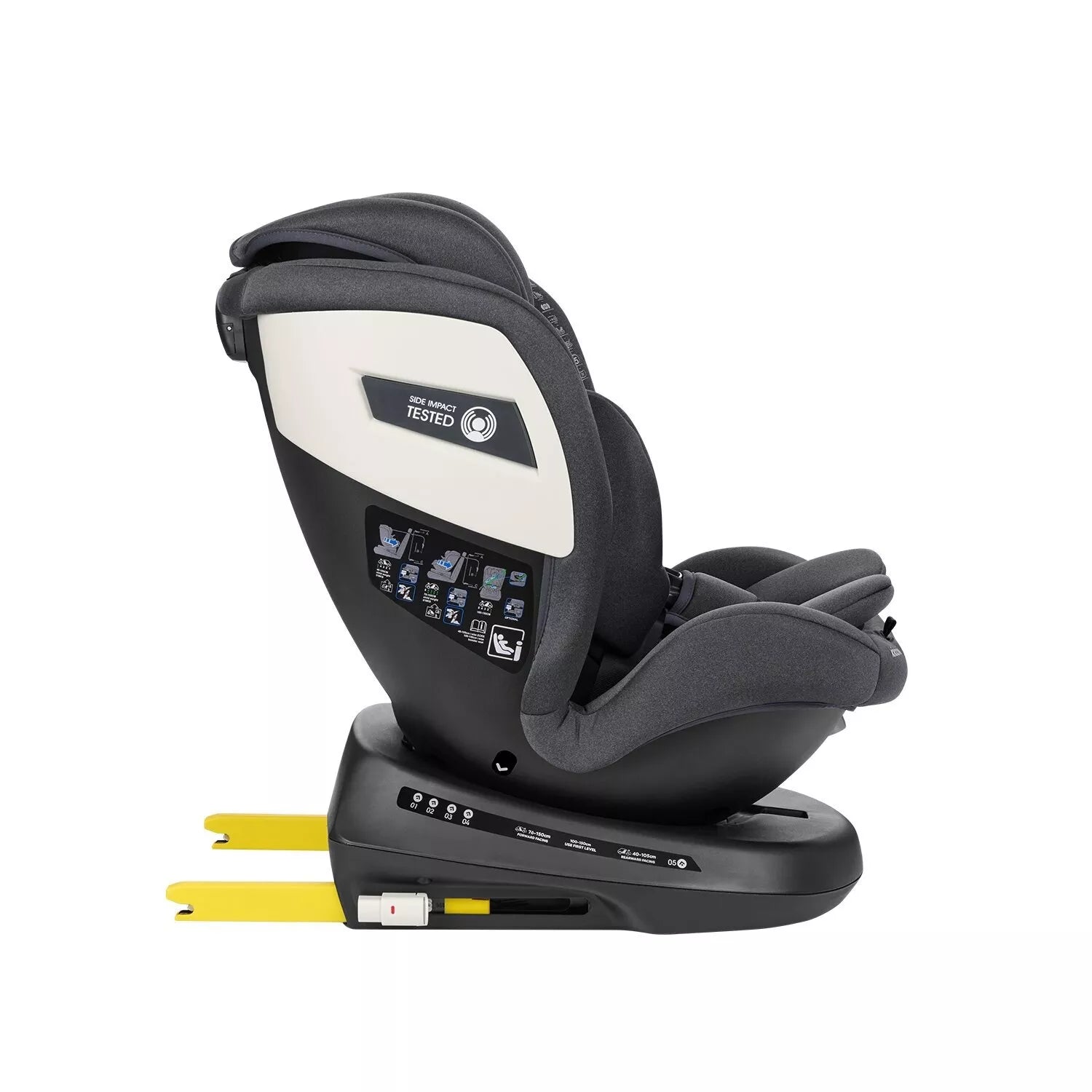 Automobilinė kėdutė Kikka Boo I-CRUISE  i-SIZE, 40-150 cm Grey