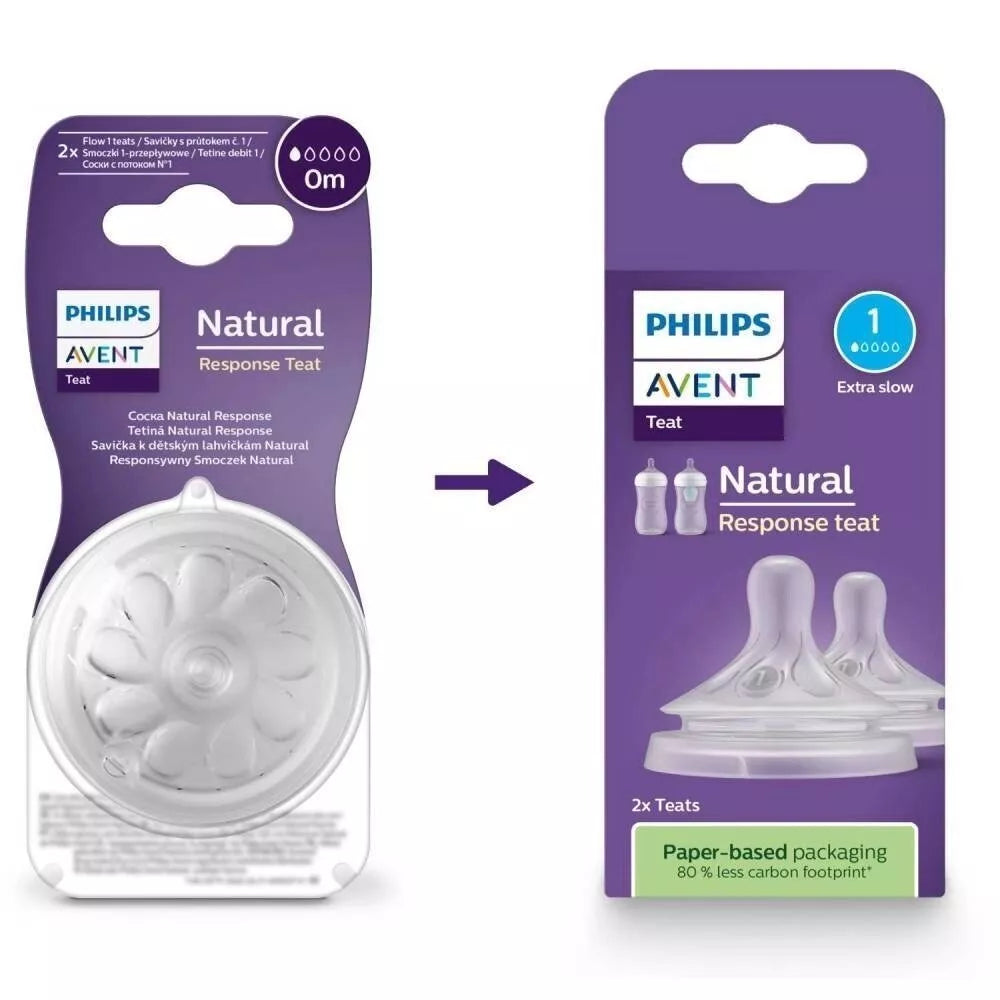 AVENT Natural Response žindukas silikoninis 0m+ 2vnt