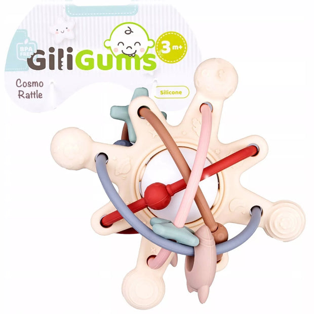 Barškutis-kramtukas silikoninis GiliGums COSMO