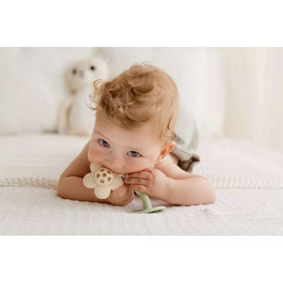 Barškutis-Kramtukas silikoninis GiliGums FLOWER MERRY Mint