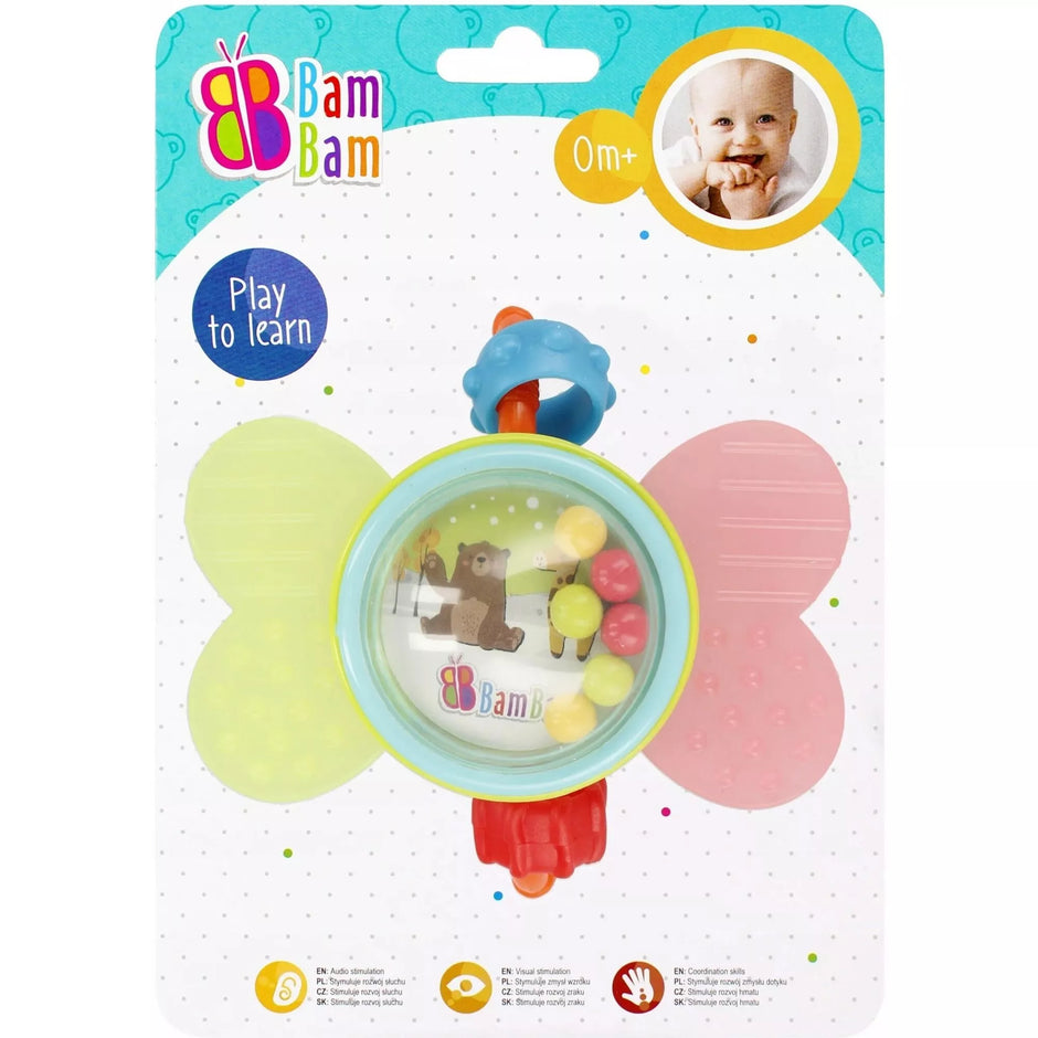 Barškutis su kramtuku BamBam BUTTERFLY