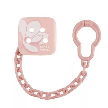Čiulptuko laikiklis-grandinėlė Canpol GOLD Pink