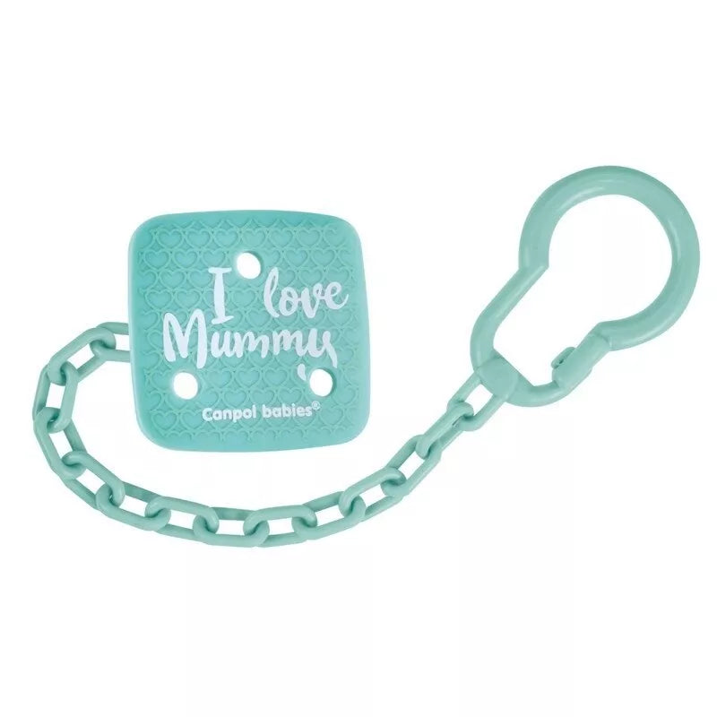 Čiulptuko laikiklis-grandinėlė  Canpol I LOVE MUMMY, 2/434