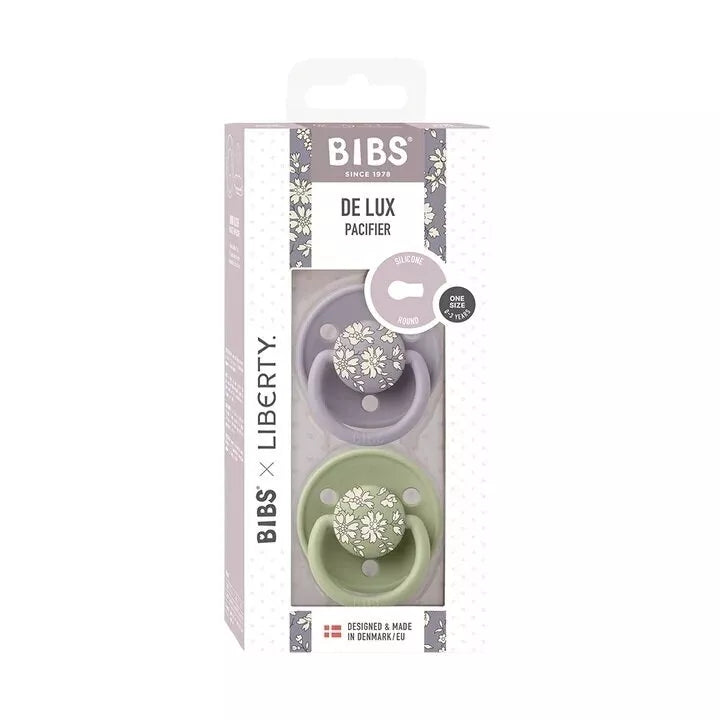 Čiulptukų rinkinys BIBS x LIBERTY DE LUX silikonas, apvalus