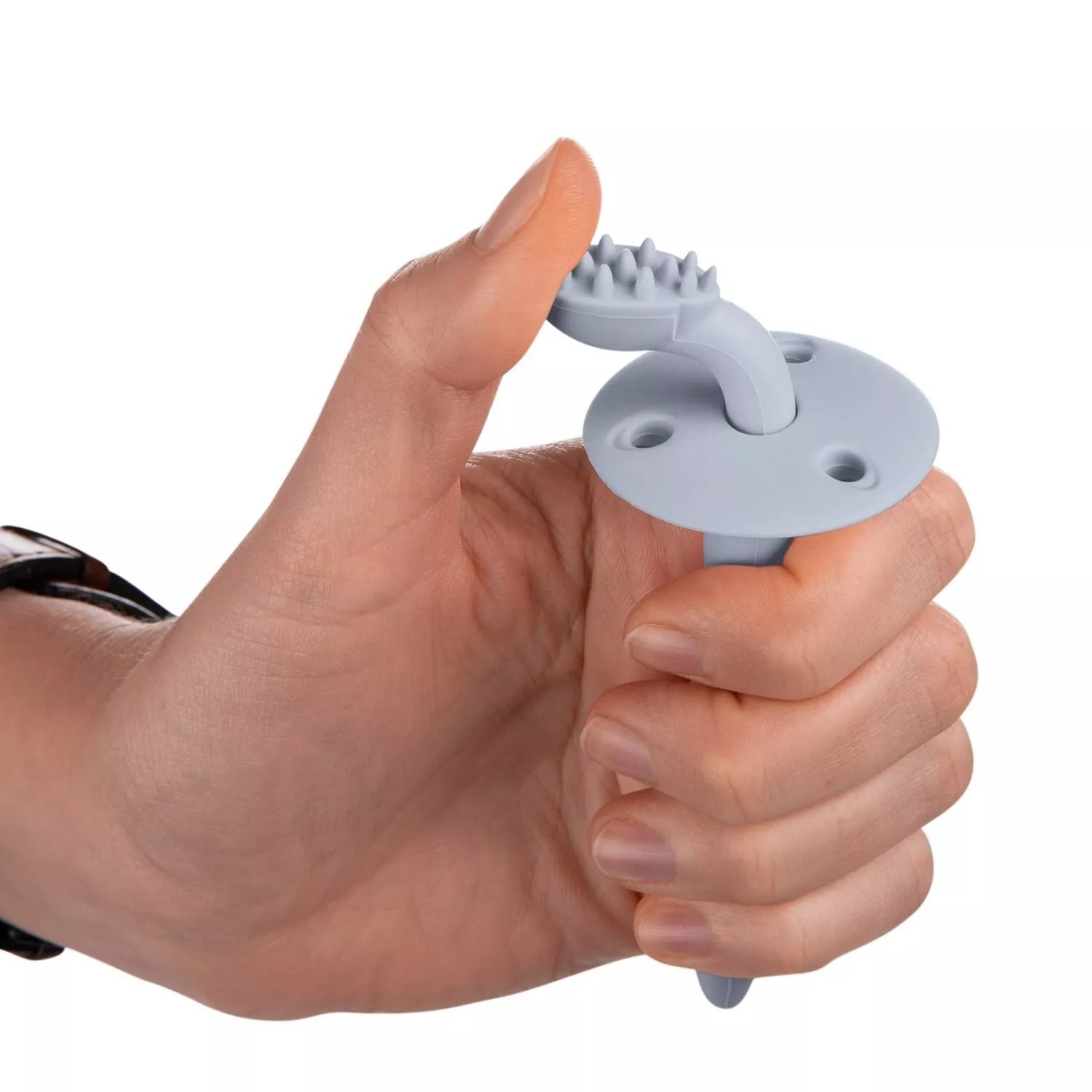 Silikoninis dantų šepetėlis su kramtuku ir skydeliu Canpol 51/500