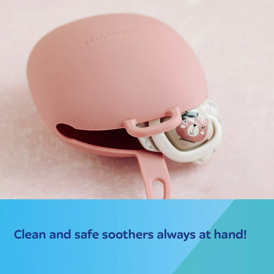 Dėklas čiulptukui silikoninis Canpol 51/402 Pink