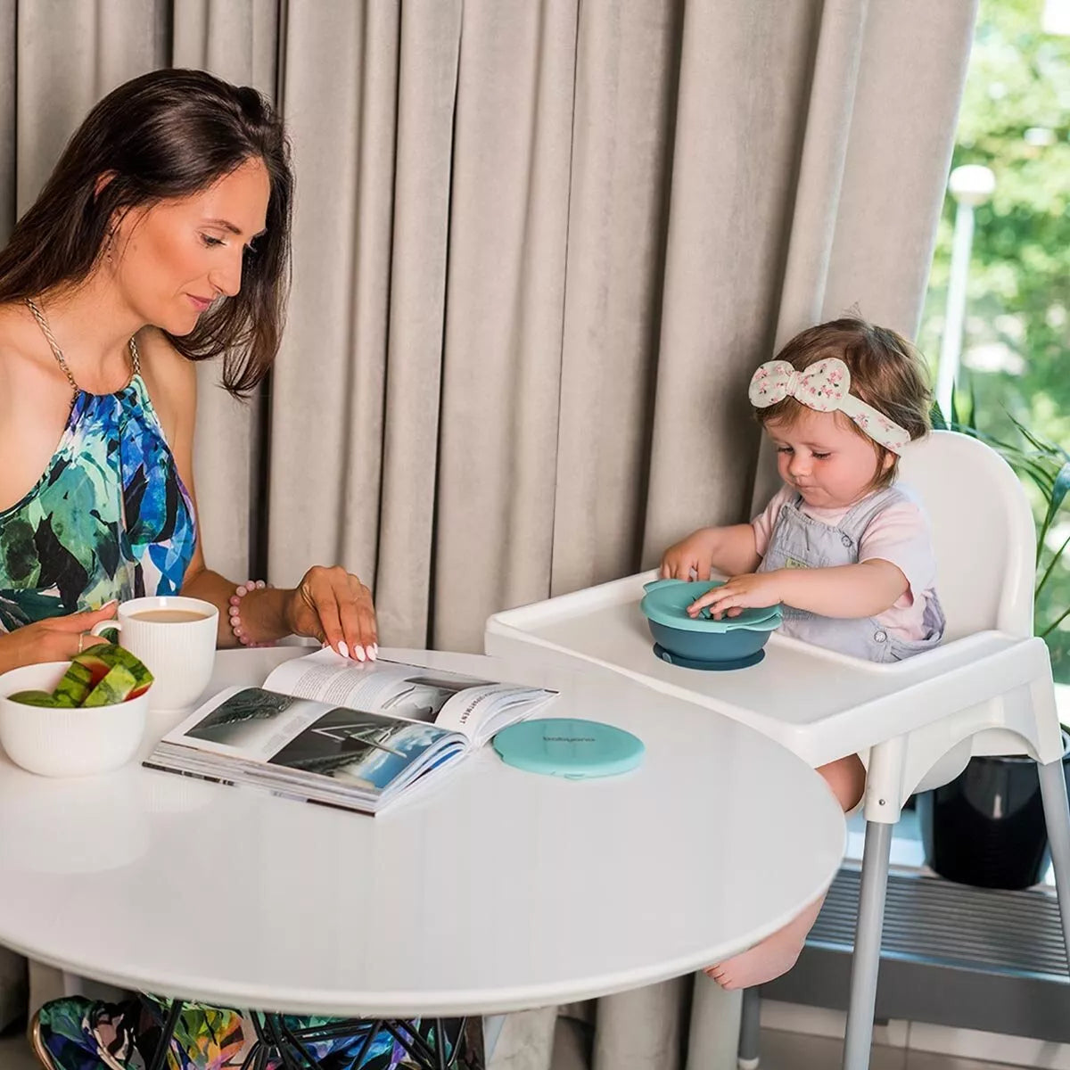 Dubenėlis ir užkandžių indelis viename, limpančiu dugnu BabyOno, 1078