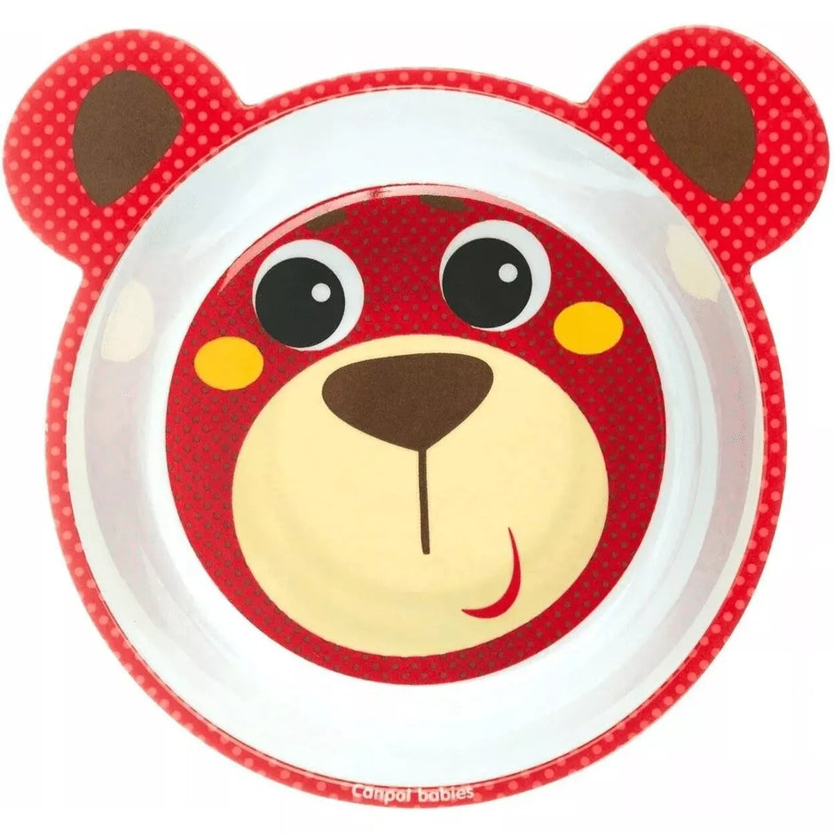 Dubenėlis melamininis neslistantis Canpol HELLO LITTLE Red