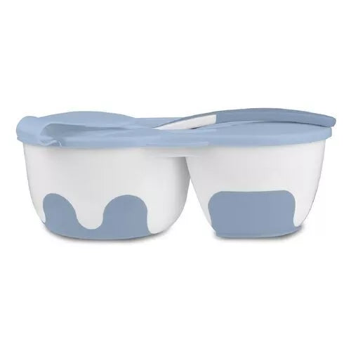 Dviejų skyrių lėkštė su šaukštu BabyOno 1067/01