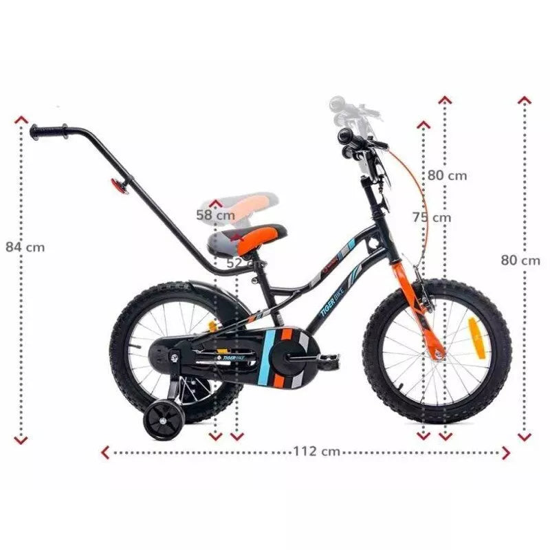 Dviratis TIGER Bike 16'' Black/Orange