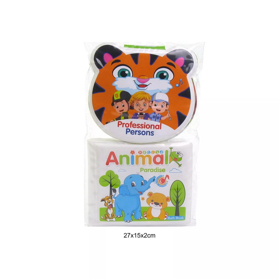 Edukacinės minkštos vonios knygelės BATH BOOK 2in1