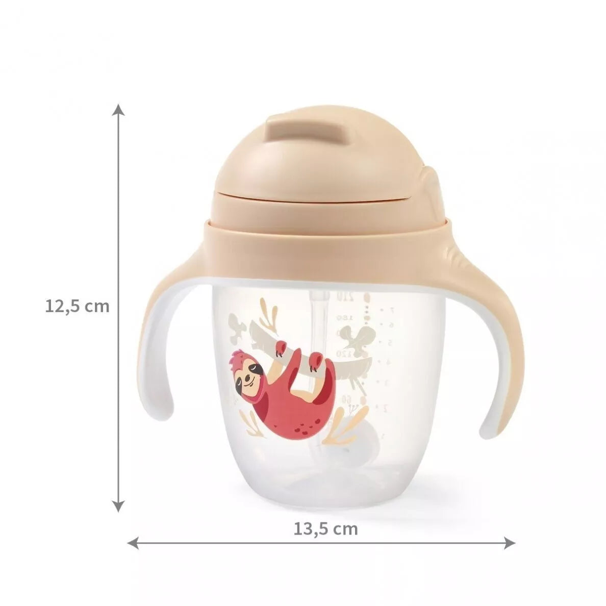 Gertuvė neišsipilanti su šiaudeliu BabyOno 1464/04