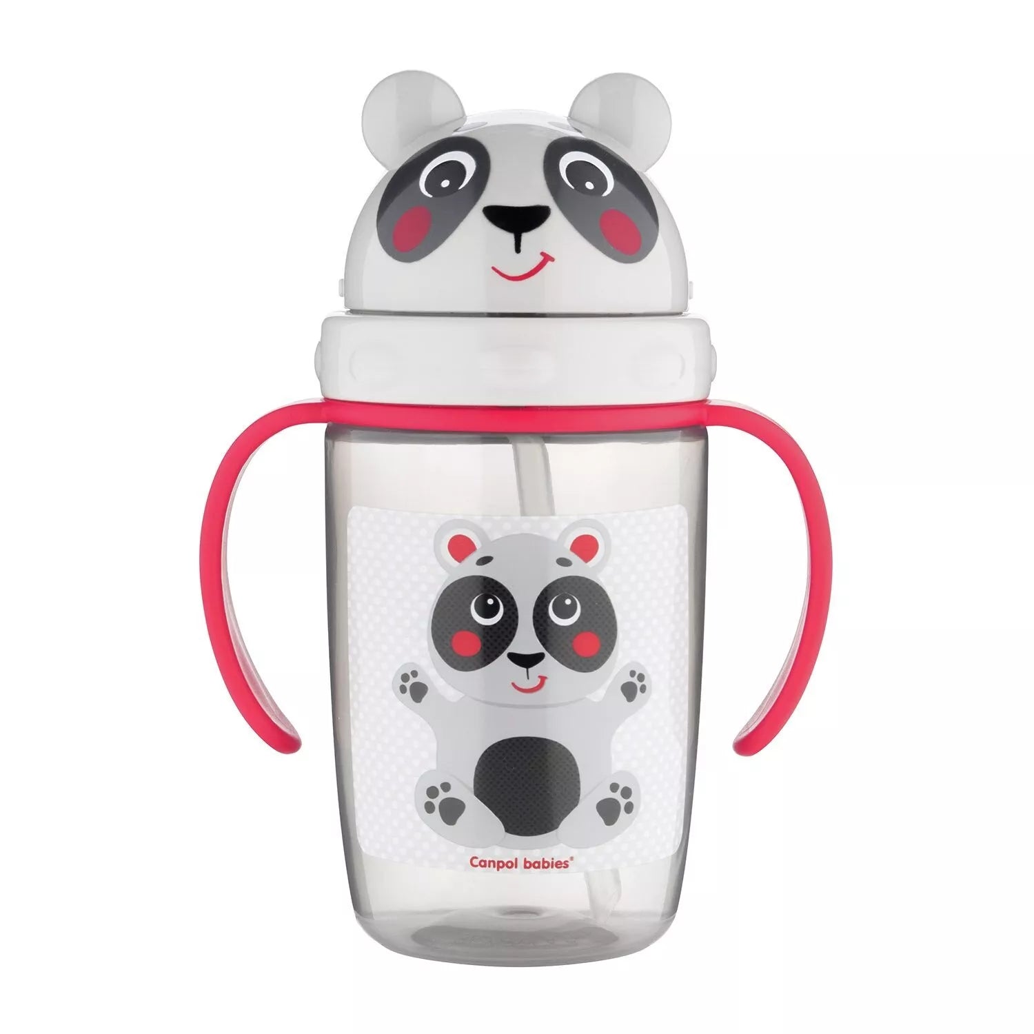 Gertuvė su silikoniniu šiaudeliu Canpol HELLO LITTLE 56/500