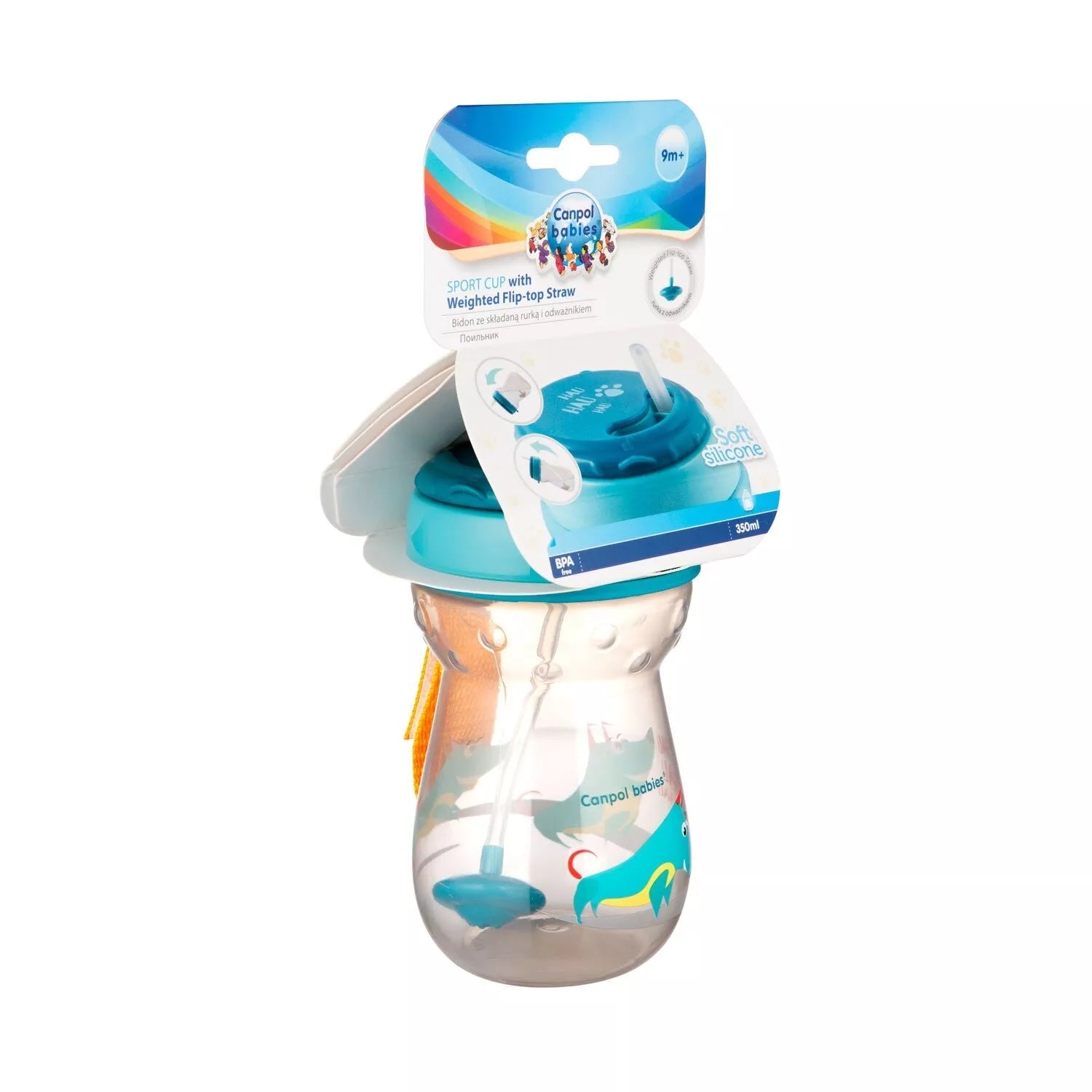 Gertuvė su sulankstomu šiaudeliu Canpol  DOG 56/518