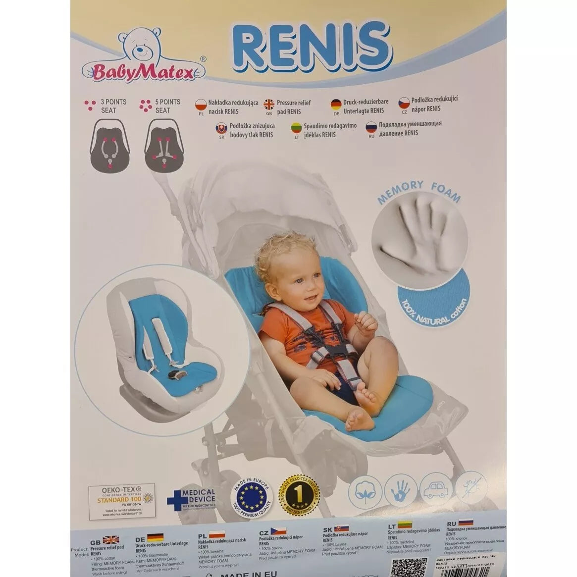 Įdėklas universalus BabyMatex RENIS L.Grey