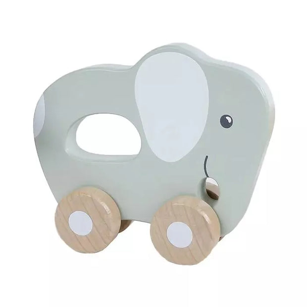 Interaktyvus medinis žaislas su ratukais Big Tree  ROLLING ANIMAL