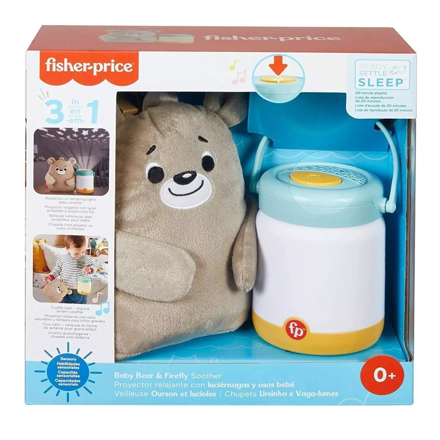 Interaktyvus žaislas Fisher Price BABY BEAR & FIREFLY SOOTHER