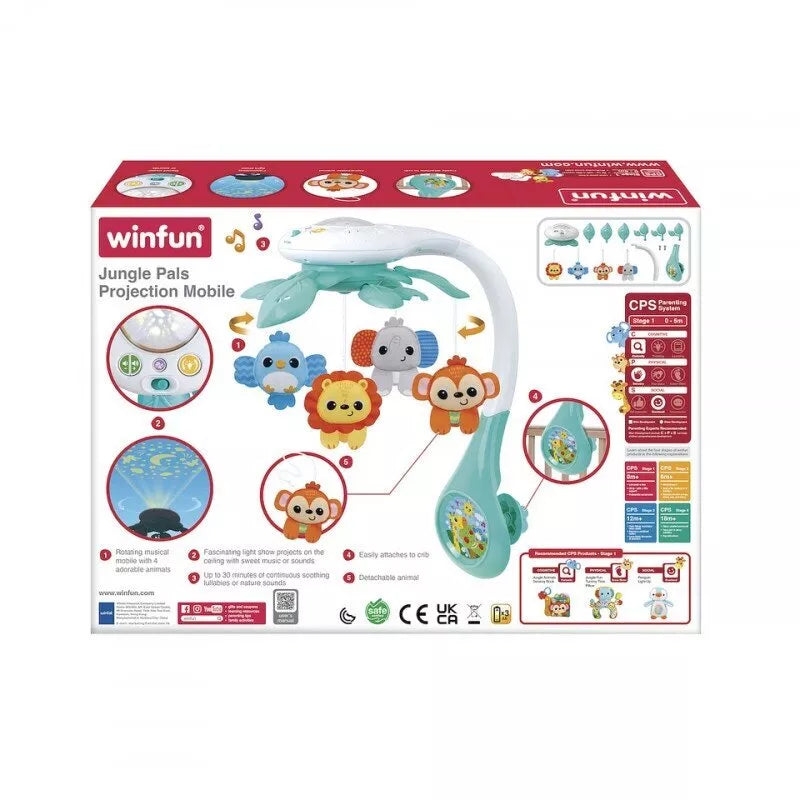 Karuselė muzikine su projektoriumi Winfun JUNGLE PALS