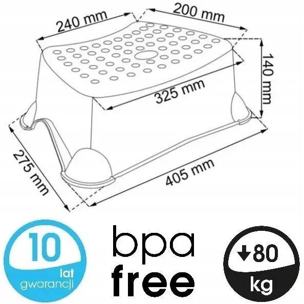 Kėdutė- laiptelis neslystanti KEEEPER TOMEK STARS Grey