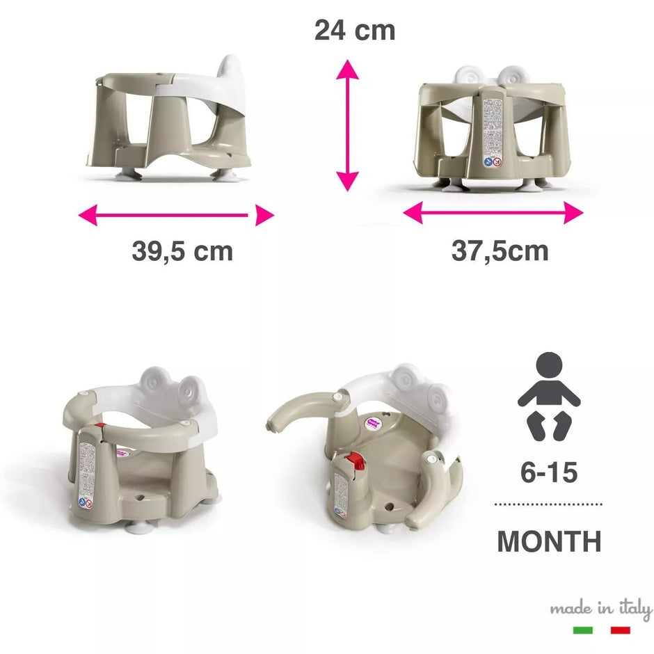 Kėdutė maudymui OK BABY CRAB, Grey