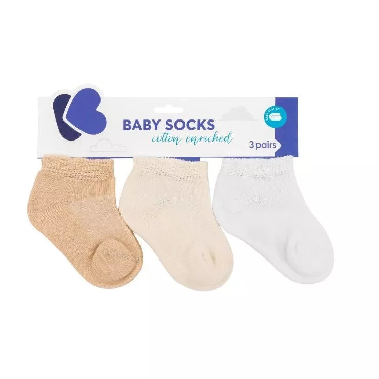 Kojinės kūdikiams BEIGE, 3 poros