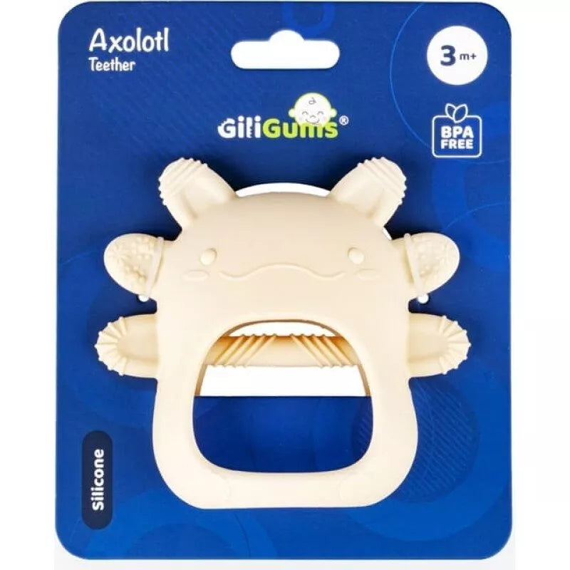Kramtukas silikoninis GiliGums AXOLOTL Ecru