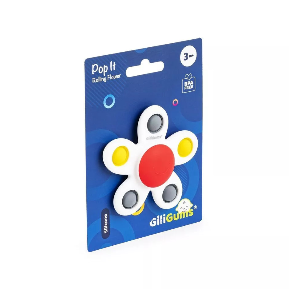 Kramtukas silikoninis su siurbtuku ROLLING FLOWER POP IT