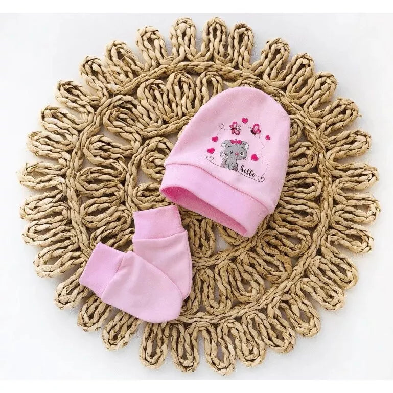 Kūdikio kraitelis - komplektukas Gamex  HELLO 5 dalių, 56 Pink