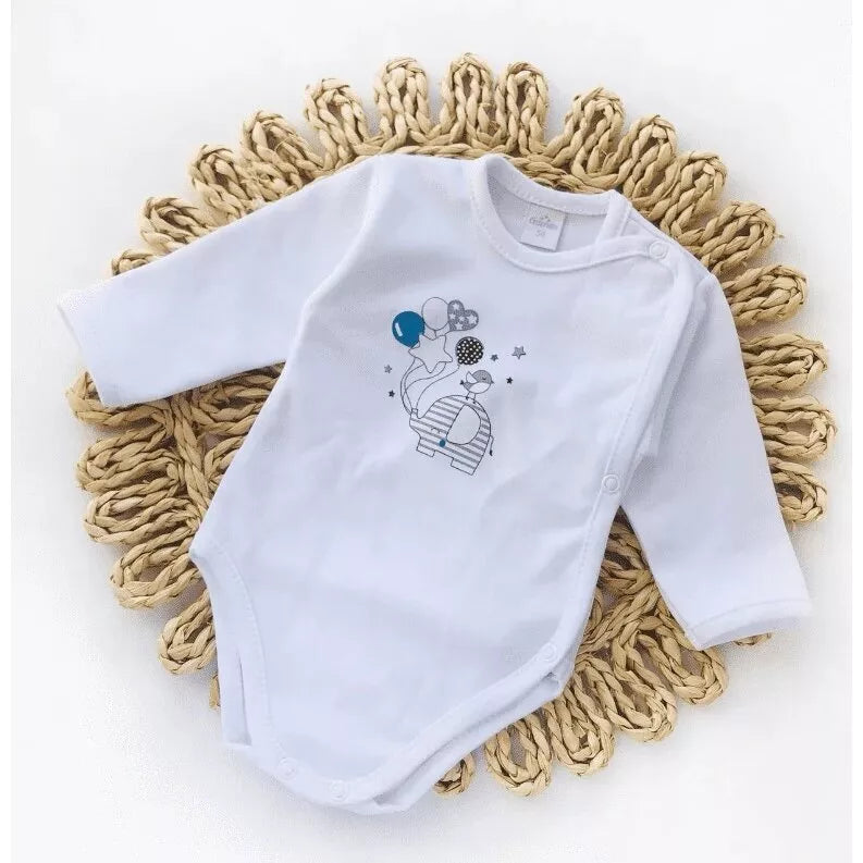 Kūdikio kraitelis - komplektukas Gamex  HELLO 5 dalių, 56 White/Bl