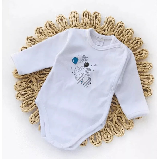 Kūdikio kraitelis - komplektukas Gamex  HELLO 5 dalių, 56 White/Bl