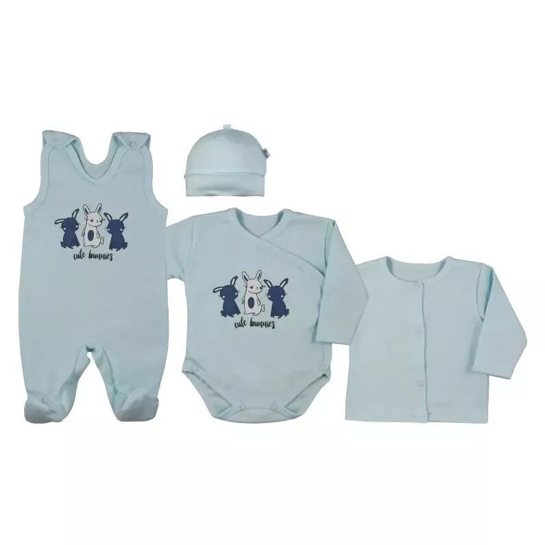 Kūdikio kraitelis - komplektukas Koala RABBIT 4 dalių, 62 Blue