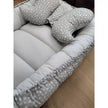Kokonas-Lizdelis naujagimiams su pagalvyte DUET COTTON STARS Grey