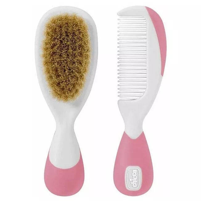 Kūdikių šukos ir šepetys Chicco Pink