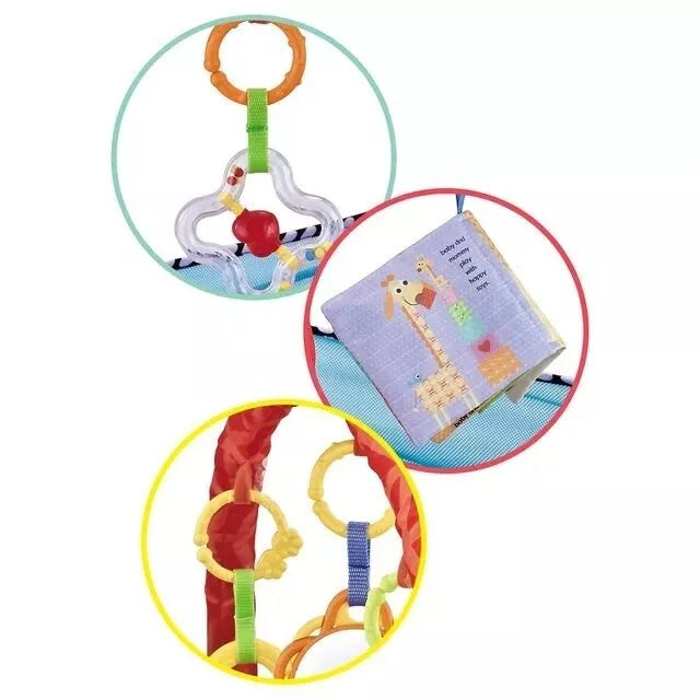 Lavinamasis edukacinis kilimėlis su kamuoliukais Blue Animals