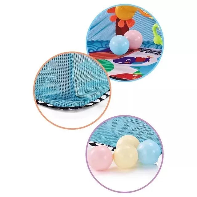 Lavinamasis edukacinis kilimėlis su kamuoliukais Grey Forest