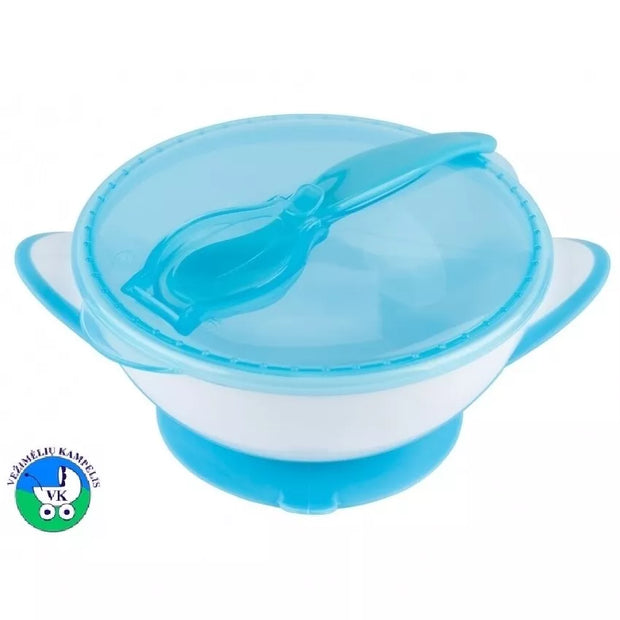 Lėkštė limpančiu dugnu + šaukštelis BabyOno 1063/01