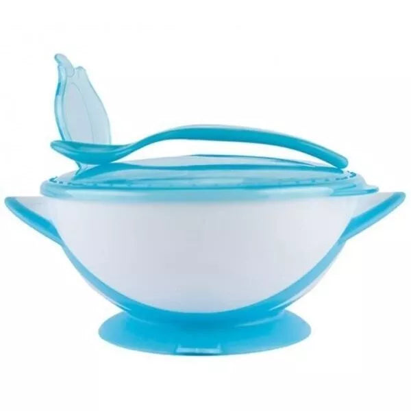 Lėkštė limpančiu dugnu + šaukštelis BabyOno 1063/01