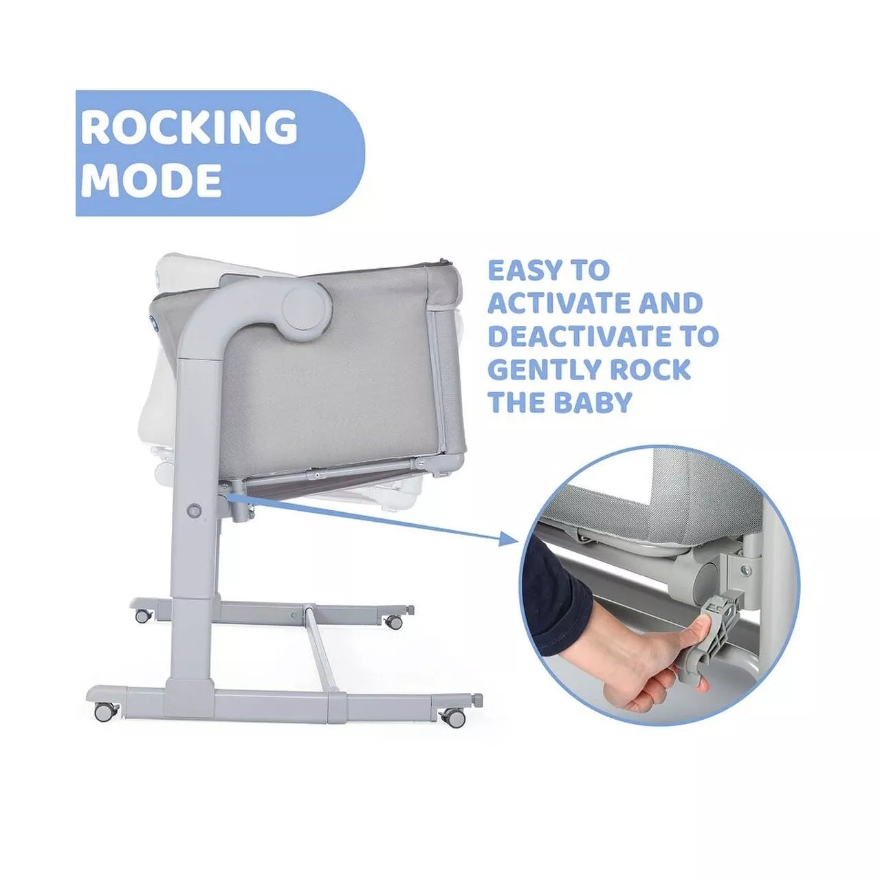 Lopšiukas Chicco NEXT2ME MAGIC Moon Grey