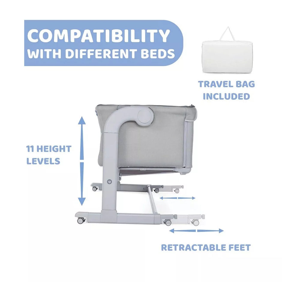 Lopšiukas Chicco NEXT2ME MAGIC Moon Grey