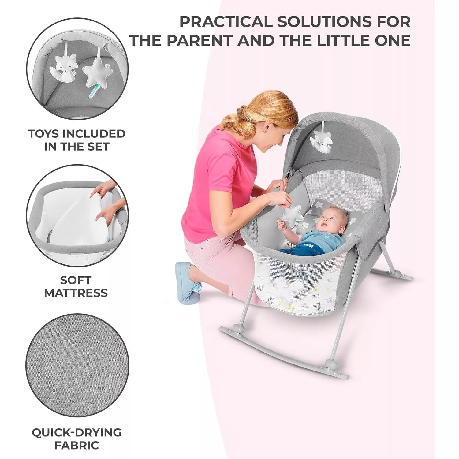 Lovytė-lopšiukas KinderKraft LOVI 3in1